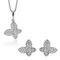 Jolie  Zilver 925 Set: Ketting-Hanger + Oorbellen SET-7044