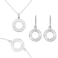 Amada Zilver 925 Set: Armband + Oorbellen + Ketting SET-7075