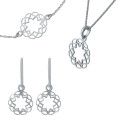 Jasmine Zilver 925 Set: Armband + Oorbellen + Ketting SET-7076