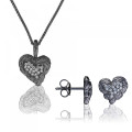 Hazel Zilver 925 Set: Ketting-Hanger + Oorbellen SET-7082/2