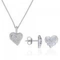 Hazel Zilver 925 Set: Ketting-Hanger + Oorbellen SET-7082