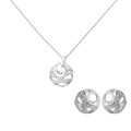 Elvina Zilver 925 Set: Ketting-Hanger + Oorbellen SET-7085