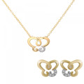 Joya Zilver 925 Set: Ketting-Hanger + Oorbellen SET-7088/1