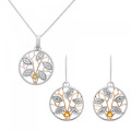 Oceane Zilver 925 Set: Ketting-Hanger + Oorbellen SET-7090/1