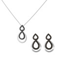 Amber Zilver 925 Set: Ketting-Hanger + Oorbellen SET-7092/2