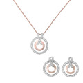 Azalea Zilver 925 Set: Ketting-Hanger + Oorbellen SET-7095/1