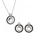 Azalea Zilver 925 Set: Ketting-Hanger + Oorbellen SET-7095/2