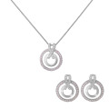 Azalea Zilver 925 Set: Ketting-Hanger + Oorbellen SET-7095