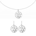 Amabella Zilver 925 Set: Ketting-Hanger + Oorbellen SET-7098