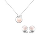 Alanna Zilver 925 Set: Ketting-Hanger + Oorbellen SET-7117