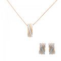 Joline Zilver 925 Set: Ketting-Hanger + Oorbellen SET-7118