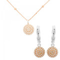 Leanna Zilver 925 Set: Ketting-Hanger + Oorbellen SET-7120