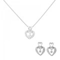 Loreta Zilver 925 Set: Ketting-Hanger + Oorbellen SET-7126