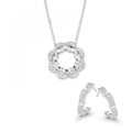 Onyx Zilver 925 Set: Ketting-Hanger + Oorbellen SET-7127