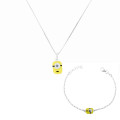 Minion Zilver 925 Set: Ketting-Hanger + Armband SET-7135/1