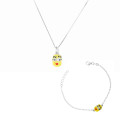 Minion Zilver 925 Set: Ketting-Hanger + Armband SET-7135/2