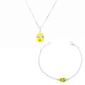 Minion Zilver 925 Set: Ketting-Hanger + Armband SET-7135