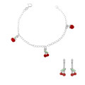 Apple Zilver 925 Set: Armband + Oorbel SET-7149/2