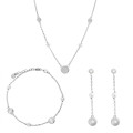 Milena Zilver 925 Set: Ketting + Armband + Oorbellen SET-7379