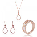 Aava Zilver 925 Set: Ketting + Oorbellen + Ring SET-7421