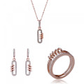 Gigi Zilver 925 Set: Ketting + Oorbellen + Ring SET-7438