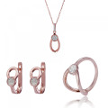 Gigi Zilver 925 Set: Ketting + Oorbellen + Ring SET-7439