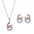 Carleen Zilver 925 Set: Ketting-Hanger + Oorbellen SET-7440