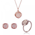 Amalia Zilver 925 Set: Ketting + Oorbellen + Ring SET-7442