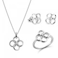 Aida Zilver 925 Set: Ketting + Oorbellen + Ring SET-7472