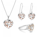 Afia Zilver 925 Set: Ketting + Oorbellen + Ring SET-7474