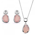 Rivera Zilver 925 Set: Ketting + Oorbellen SET-7480/PC