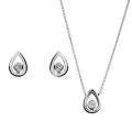 Ellie Zilver 925 Set: Ketting + Oorbellen SET-7485