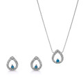 Kiana Zilver 925 Set: Ketting + Oorbellen SET-7487