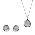 Layla Zilver 925 Set: Ketting-Hanger + Oorbellen SET-7489