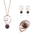 Eugenia Zilver 925 Set: Ketting + Oorbellen + Ring SET-7495