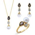 Lylou Zilver 925 Set: Ketting + Oorbellen + Ring SET-7498/G