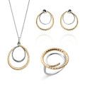 Bastien Zilver 925 Set: Ketting + Oorbellen + Ring SET-7499