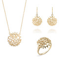 Flavie Zilver 925 Set: Ketting + Oorbellen + Ring SET-7502/G