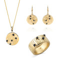 Babette Zilver 925 Set: Ketting + Oorbellen + Ring SET-7504/G