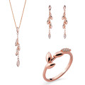 Loana Zilver 925 Set: Ketting + Oorbellen + Ring SET-7505/RG