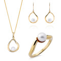 Baptiste Zilver 925 Set: Ketting + Oorbellen + Ring SET-7507/G