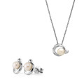 Mathilde Zilver 925 Set: Ketting-Hanger + Oorbellen SET-7510