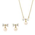 Sparkle Zilver 925 Set: Ketting-Hanger + Oorbellen SET-7512