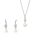 Clara Zilver 925 Set: Ketting-Hanger + Oorbellen SET-7515