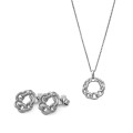 Estelle Zilver 925 Set: Ketting-Hanger + Oorbellen SET-7516