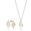 Charlotte Zilver 925 Set: Ketting-Hanger + Oorbellen SET-7523