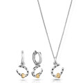 Aurora Zilver 925 Set: Ketting-Hanger + Oorbellen SET-7525