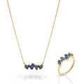 Novel Zilver 925 Set: Ketting + Ring SET-7534