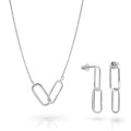 Rose Zilver 925 Set: Ketting + Oorbellen SET-7561