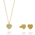 Elite Zilver 925 Set: Ketting + Oorbellen SET-7566/G